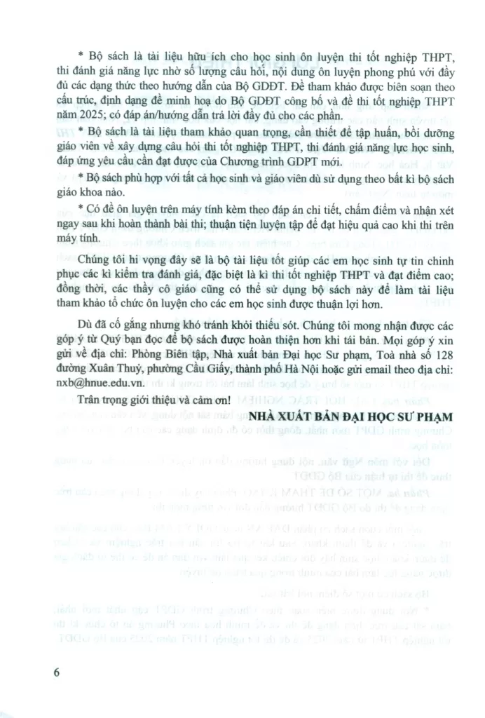 ÔN LUYỆN TRẮC NGHIỆM THI TỐT NGHIỆP THPT MÔN SINH HỌC (Theo Chương trình giáo dục phổ thông 2018)
